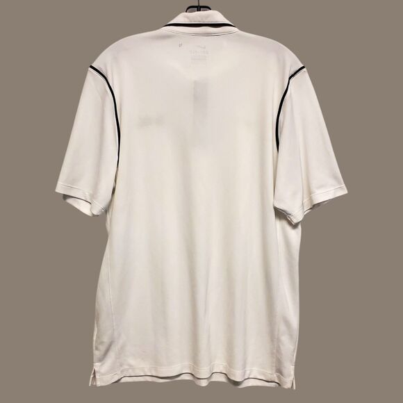 IDAHO VANDALS Polo Shirt Mens Medium White Black NIKE Swoosh College Football - Picture 5 of 7